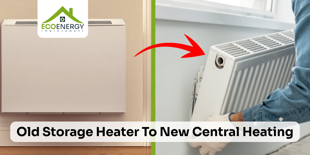 old storage heater to new central heating